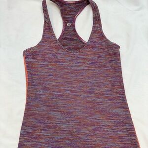 lululemon athletica Multi colored Striped Racerback Tank Top